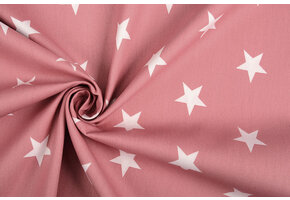 Popeline Stars Altrosa