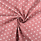 Poplin Dots Oud Roze