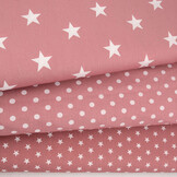Poplin Petit Stars Oud Roze