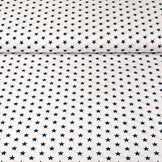 Poplin Petit Stars White Navy