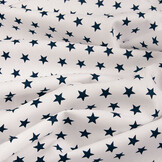 Poplin Petit Stars Wit Marine