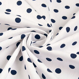 Poplin Dots Wit Marine