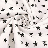 Popeline Petit Stars Weiß Schwarz