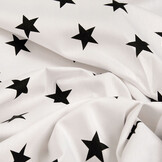 Poplin Stars Wit Zwart