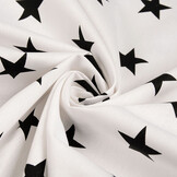 Poplin Stars Wit Zwart