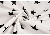 Poplin Stars White Black