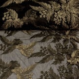 Mesh Embroidered Agatha Black Gold