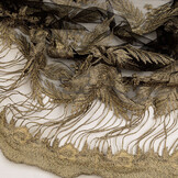 Mesh Geborduurd Agatha Zwart Goud