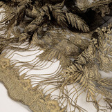 Mesh Embroidered Agatha Black Gold