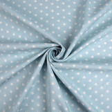 Poplin Petit Stars Licht Blauw