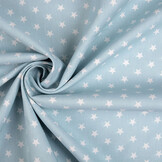 Poplin Petit Stars Light Bleu