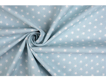 Poplin Petit Stars Light Bleu