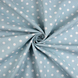 Poplin Dots Licht Blauw