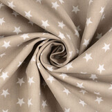 Poplin Petit Stars Light Taupe