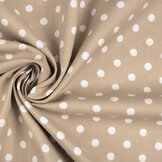 Popeline Dots Hell Taupe