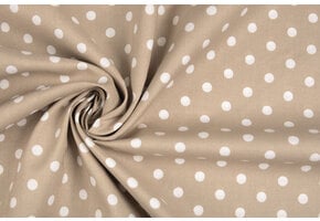 Poplin Dots Licht Taupe