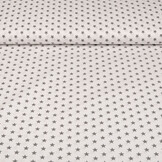 Poplin Petit Stars White Grey