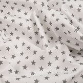 Poplin Petit Stars White Grey
