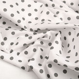 Poplin Dots Wit Grijs