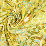 Viscose Jersey Sixties Flowers Multi-2