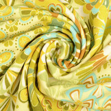 Viscose Jersey Sixties Flowers Multi-2