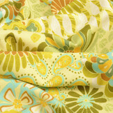 Viscose Jersey Sixties Flowers Multi-2