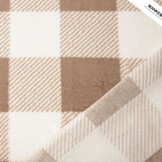 Teddystoff Große Karo Beige Taupe