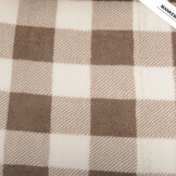 Teddy Stof Grote Ruit Beige Taupe