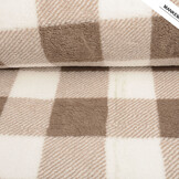 Teddy Stof Grote Ruit Beige Taupe