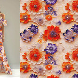 100% Viscose Zymora  Flowers