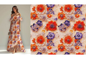 100% Viscose Zymora  Flowers