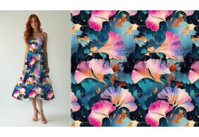 100% Viscose Tessari Bloemen