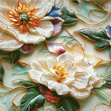 100% Viskose Novella Blumen