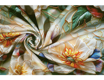 100% Viscose Novella Flowers