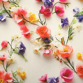 100% Viskose Tuliora Blumen