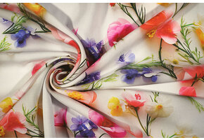 100% Viscose Tuliora Bloemen