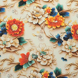 100% Viskose Florion Blumen