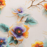 100% Viskose Elonella Blumen