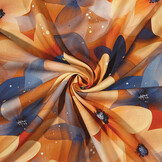 100% Viscose Fiorange Bloemen