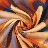 100% Viskose Fiorange Blumen