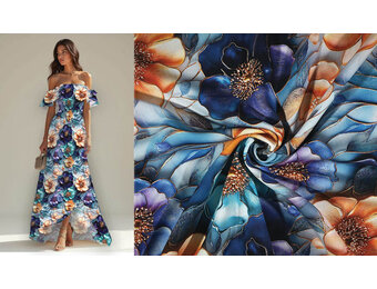 100% Viscose Sonella Flowers