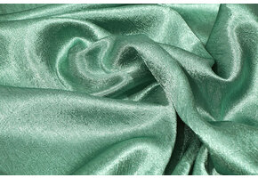 Crinkle Satin Jade Green