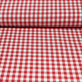 Katoenen Boerenbont Ruit 1 cm Rood