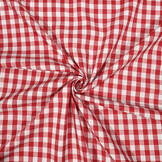 Baumwoll Bauern Karo 1 cm Rot