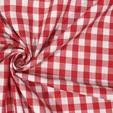 Katoenen Boerenbont Ruit 1 cm Rood