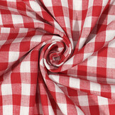 Katoenen Boerenbont Ruit 1 cm Rood