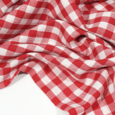 Cotton Gingham Check 1 cm Red