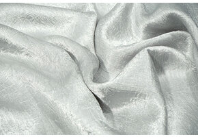 Crinkle  Satin Silver Grey