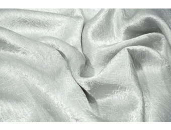 Crinkle  Satin Silber Grau
