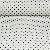 Double Gauze Dots White Black